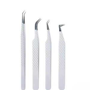 Juego de Pinzas para Pestañas de Acero Inoxidable con Punta de Fibra, Pinzas Profesionales de Alta Calidad Hechas a Mano con Banda de Algodón Negra - Product Image 4