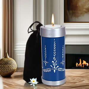 Sólido diseño moderno hecho a mano personalizado Metal T-Light vela urna Venta caliente cremación Memorial cenizas jarrón para servicios funerarios - Product Image 6