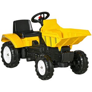 Escavatore Giocattolo Giallo Cavalcabile per Bambini 3-6 Anni, Controllo Manuale, Senza Motore, con Benna - Product Image 1