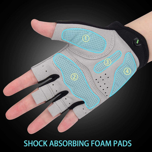 Gants de cyclisme demi-doigts personnalisés en polyester antidérapants, taille et couleur personnalisables, impression de logo, faible MOQ - Product Image 3