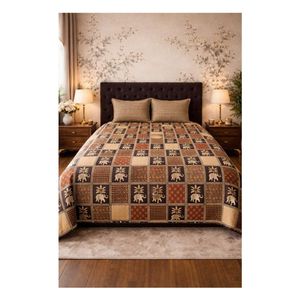 Bangru 4-Piece American Style 250TC Bed <b>Sheet</b> Set Soft Cotton 108x108 Inch <b>King</b> and Twin <b>Sizes</b> with Quilt Cover for Home Hotel - Product Image 1