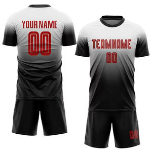 ชุดเสื้อฟุตบอลแบบกำหนดเองสำหรับผู้ชาย ชุดยูนิฟอร์มฟุตบอล พิมพ์ชื่อทีมและหมายเลข ชุดกีฬา เสื้อฟุตบอลแบบซับลิเมชั่นพร้อมกางเกงขาสั้น - Product Image 3