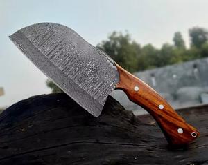 Couteau de chef personnalisé en acier Damas de haute qualité, lame tranchante, revêtement antiadhésif, compatible lave-vaisselle, ambidextre, sur mesure - Product Image 1