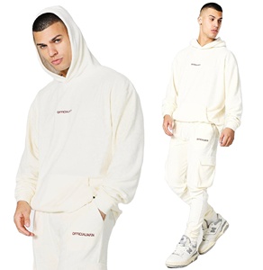 Conjunto de 2 piezas con logotipo personalizado bordado para hombre, chándal de carga con capucha de gran tamaño, jersey con capucha - Product Image 1