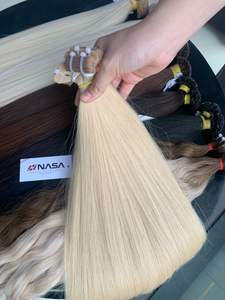 ผมมนุษย์แท้สีอ่อนสำหรับต่อผม100กรัมผมตรงขนาด22นิ้ว - Product Image 2