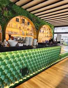 กระเบื้องตกแต่งผนัง 3 มิติ PVC สำหรับโรงแรมและบาร์ |   แผ่นตกแต่งผนังกันน้ำแบบมีลาย ขนาด 3x3 ฟุต คุณภาพสูง เป็นมิตรกับสิ่งแวดล้อม |   สถาปัตยกรรม - Product Image 2