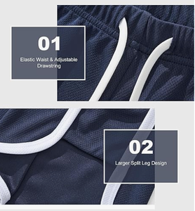 Shorts de sport pour hommes en mesh, légers, respirants, pour la course à pied et l'entraînement, avec cordon de serrage réglable et poches latérales – Essentiels - Product Image 5