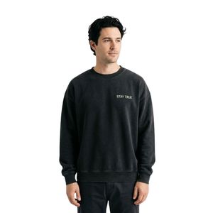 Sudadera de Manga Larga para Hombre, Color Verde Salvia, 100% Algodón Felpa, con Tipografía 'NEVER OFF DUTY' en la Parte Delantera, Estilo Urbano - Product Image 5