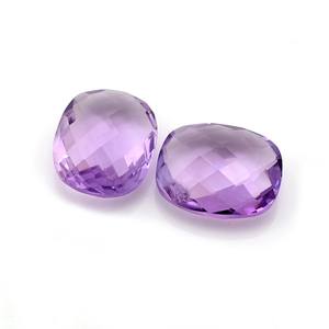 Coussin en forme d'améthyste naturelle Coupe à facettes Pierre précieuse en vrac pour la fabrication de bijoux Vente en ligne au tarif de gros le plus bas - Product Image 2