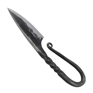 Couteau médiéval fait main en acier carbone, lame fixe, style médiéval traditionnel, pour le camping en plein air, le bushcraft, objet de collection, cadeau - Product Image 4