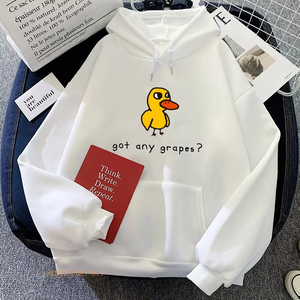 Sweat-shirts à capuche professionnels pour femmes, imprimés « Duck Song Got Any Grapes », style Kawaii, doux et confortables pour l'hiver - Product Image 2