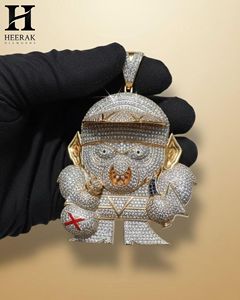 Collar con Colgante de Personaje de Dibujos Animados en 3D, Estilo Hip Hop, con Incrustaciones de Diamantes, para Hombre - Product Image 3