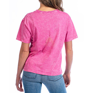 Camiseta de Algodón con Cuello Redondo, Estilo Oversize, Lavado Ácido, de Alta Calidad, a la Moda, para Mujer, Precio al por Mayor - Product Image 5