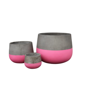 Juego de 3 macetas elegantes de fibra resistente a los rayos UV para exteriores y jardín doméstico para plantas y decoración - Product Image 2