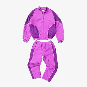 Wholesale Men Cropped Jacket and Jogger Pants Sportswear Sweatsuit Nylon Windbreaker <b>Two</b> <b>Piece</b> Jogging <b>Set</b> - Product Image 3