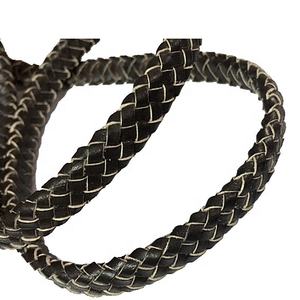 Cordon en cuir véritable pleine fleur tressé fait main, finition vintage, pour la fabrication de bijoux DIY et accessoires - Product Image 2