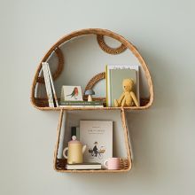 ชั้นวางของเด็กทรงเห็ดหวายคุณภาพสูง ตกแต่งผนังด้วยหวายธรรมชาติ สำหรับห้องเด็ก น่ารัก เหมาะสำหรับจัดเก็บและโชว์ของในห้องเด็ก - Product Image 6