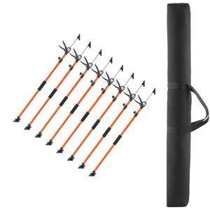 Set di 8 Pali Telescopici in Acciaio per Supporto Armadi, 45,7-114,2 Pollici, Capacità di Carico 154 Libbre, Montaggio Rapido - Product Image 1