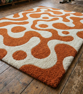 Alfombra de Lana Moderna, Geométrica, Resistente, Antideslizante y Fácil de Limpiar para Vestíbulo de Hotel, Área de Comedor, Pelo Grueso, Precio de Exportación - Product Image 1