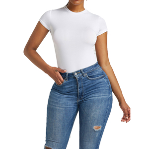 Monos de yoga acanalados de una pieza para mujer, con control de abdomen, de algodón transpirable, tipo body, mono y playsuit - Product Image 3