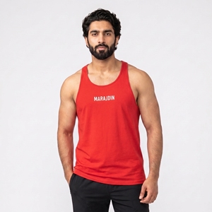 Custom Logo <b>Mens</b> Gym <b>Singlet</b> Cotton Breathable Workout Tank Top Sleeveless Athletic Fitness Vest High Quality Bodybuilding Shirt - Product Image 5