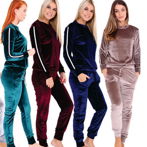 Women <b>Crop</b> Tracksuit Set Side <b>Stripes</b> Casual Athletic Wear Full Sleeve Drawstring Pants Two Piece Outfit <b>Top</b> Trending Wholesale - Product Image 1