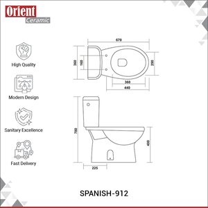 Wholesale Exporting Latest Stock Arrival Unique Style Two Piece Sanitary ware White Ceramic Water Closet Toilet from India - Product Image 3
