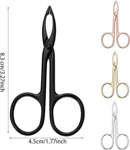 Pinzas de Acero Inoxidable de Alta Calidad con Mango de Tijera y Punta Recta para Cejas, Depilación Facial - Product Image 2