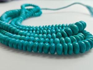 Perles Rondelles Lisses en Turquoise Arizona Sleeping Beauty 5mm à 6.5mm, Nouveauté 2026, Idéales pour la Confection de Bracelets et Colliers DIY - Product Image 3