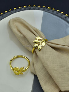 Geometric Metal Napkin Ring Luxury <b>Table</b> Decoration for Wedding Dinner Party - Product Image 3