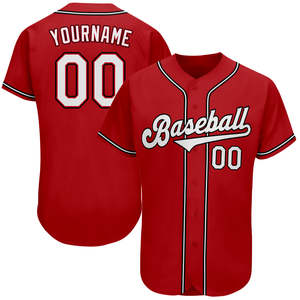 Red <b>White</b> Navy Baseball Jersey Men <b>Button</b> Down Team Uniform Breathable Lightweight Athletic Tournament Sportswear Mesh Jerseys - Product Image 1