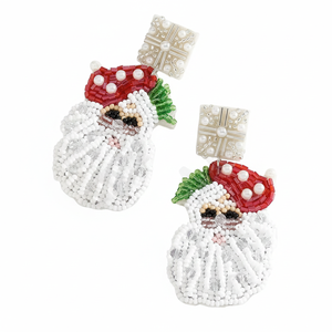 Boucles d'oreilles pendantes tendance en forme de fleur, style bohème, faites à la main, en perles de verre plaquées argent, pour femme, idéales pour les soirées - Product Image 6