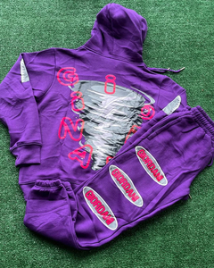 ชุดจ็อกเกอร์ผ้าฝ้าย 100% พิมพ์ลายสตรีทแวร์สีพื้นหนานุ่มมีฮู้ดแฟชั่นสำหรับผู้ชายมาใหม่ - Product Image 2