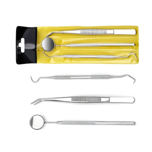 Kit Profesional de Higiene Dental, Removedor de Placa, Kit de Examen Dental de 3 Piezas, Espejo, Explorador, Pinzas, Proveedor Mayorista - Product Image 4