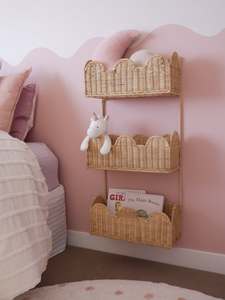 Nouvelle étagère suspendue en rotin pour la décoration enfantine, fabriquée au Vietnam, prix de gros, OEM ODM, plusieurs couleurs. - Product Image 4