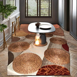 Handmade Thick Braided Water Hyacinth Floral Pattern Eco-Friendly <b>Table</b> <b>Runner</b> & <b>Placemats</b> <b>Set</b> Luxury Washable Home/Travel Decor - Product Image 2