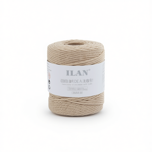 Cuerda de Algodón Ilan en Rollo de 3 mm, Color Café Claro, Hilo para Manualidades - Product Image 1