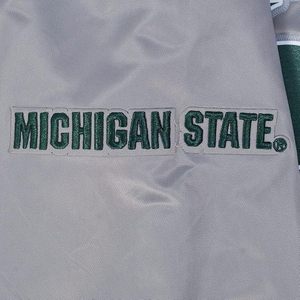 Veste universitaire brodée des Spartans de l'État du Michigan, couleur personnalisée, logo S, style décontracté pour adultes, vêtements de sport printaniers, 100 % respirant - Product Image 4