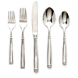 Ensemble de couverts en acier inoxydable avec finition miroir haute brillance, résistant à la rouille, design minimaliste pour la vaisselle de mariage - Product Image 2