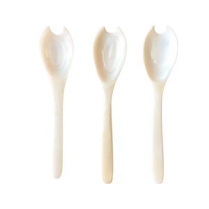 Deluxe Fish Flower MOP Shell Spoon Long Handle <b>Mirror</b> Polish Custom Logo Engraved Gourmet Handmade Giftware Storage - Product Image 2
