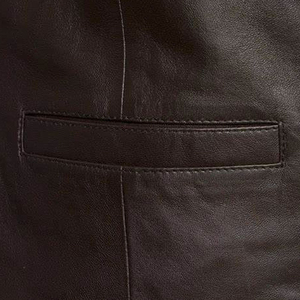 High Quality Plus Size Fashionable Sleeveless Breathable Button Closure <b>Leather</b> Vest For <b>Men</b> Cowhide V-neck <b>Leather</b> <b>Waistcoat</b> - Product Image 5