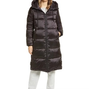 Manteau long à capuche pour femme, manches longues, couleur unie, vêtement d'extérieur décontracté pour l'hiver, grande taille, veste en toile épaisse avec fermeture éclair et fourrure de mouton - Product Image 1