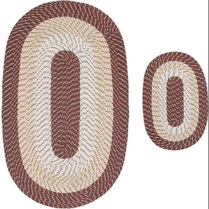 Alfombras Hechas a Mano Lavables de Forma Ovalada, Alfombra Natural para Interiores, Alfombras Personalizadas para Sala de Estar, Alfombras Boho en Oferta - Product Image 1