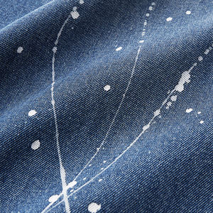 มีสินค้าพร้อมส่ง เสื้อผ้าสตรีทแวร์ขายส่ง กางเกงยีนส์ทรงตรงหลวมสไตล์วินเทจผ้าฝ้ายเปล่าแบบสั่งทำพิเศษ ล้างสีแบบสแปลตเตอร์ - Product Image 5