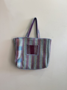Bolso Tote Reversible Hecho a Mano Estilo Boho Vintage Kantha para Mujer, Bolso de Compras - Product Image 6