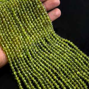 Cuentas Redondas de Peridoto Natural de 5-6 mm, Peridoto Verde AAA, Cuentas Redondas Lisas, Cuentas de Piedras Preciosas de Peridoto para Hacer Joyas y Manualidades, 14 Pulgadas - Product Image 1