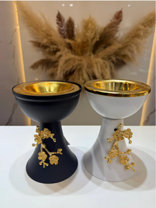 Brûleur à Bakhoor de Luxe en Bois et Métal Martelé, Porte-Encens Arabe pour Oud et Charbon, Décoration d'Intérieur, Cadeau, Décoration Arabe - Product Image 5