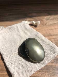 หินอาเกตแร่ไพไรต์ธรรมชาติอาเกตหินนิ้วหัวแม่มือกังวลคริสตัลควอตซ์อัญมณีสำหรับการรักษาเรกินวดตัวนำโชคสไตล์ - Product Image 3