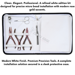 Kit de pinces professionnelles pour extensions capillaires or rose avec outil de pose et de retrait de micro-anneaux à sertir pour extensions capillaires - Product Image 5