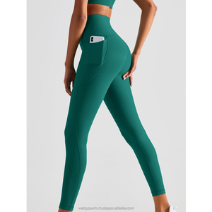 High Waist Women's Gym Pants with Pockets Wholesale Good Price Seamless Yoga Leggings for Workout - Product Image 2